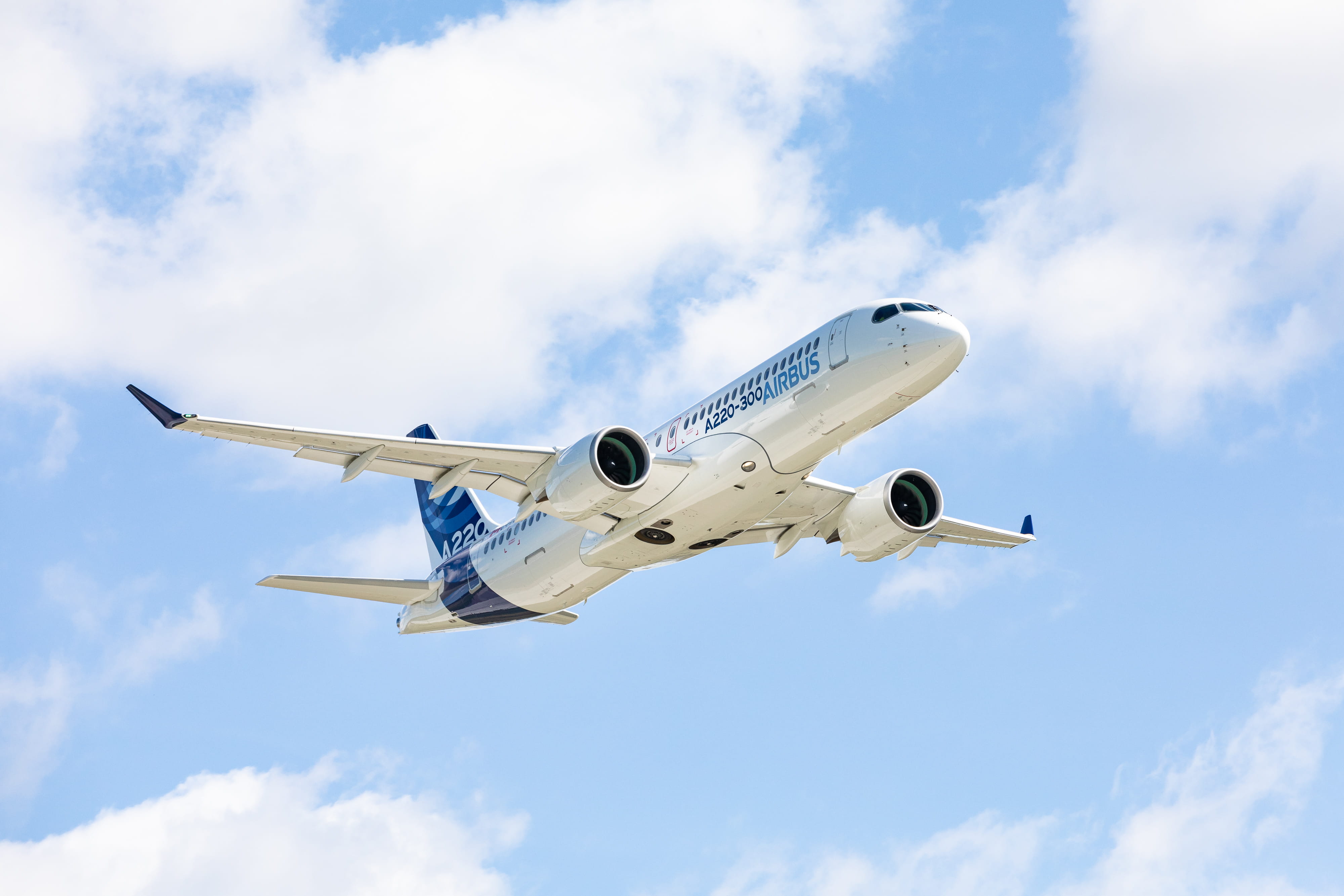 An aircraft in the sky