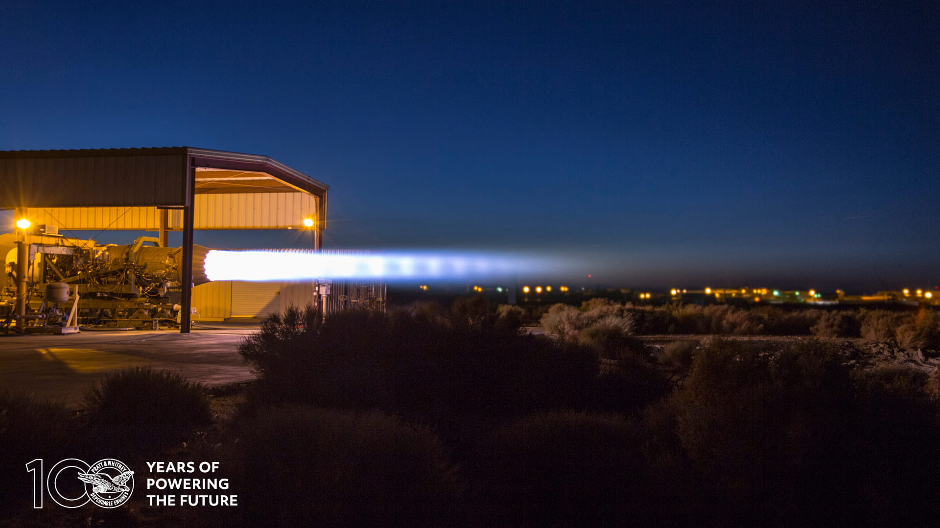 engine test at night