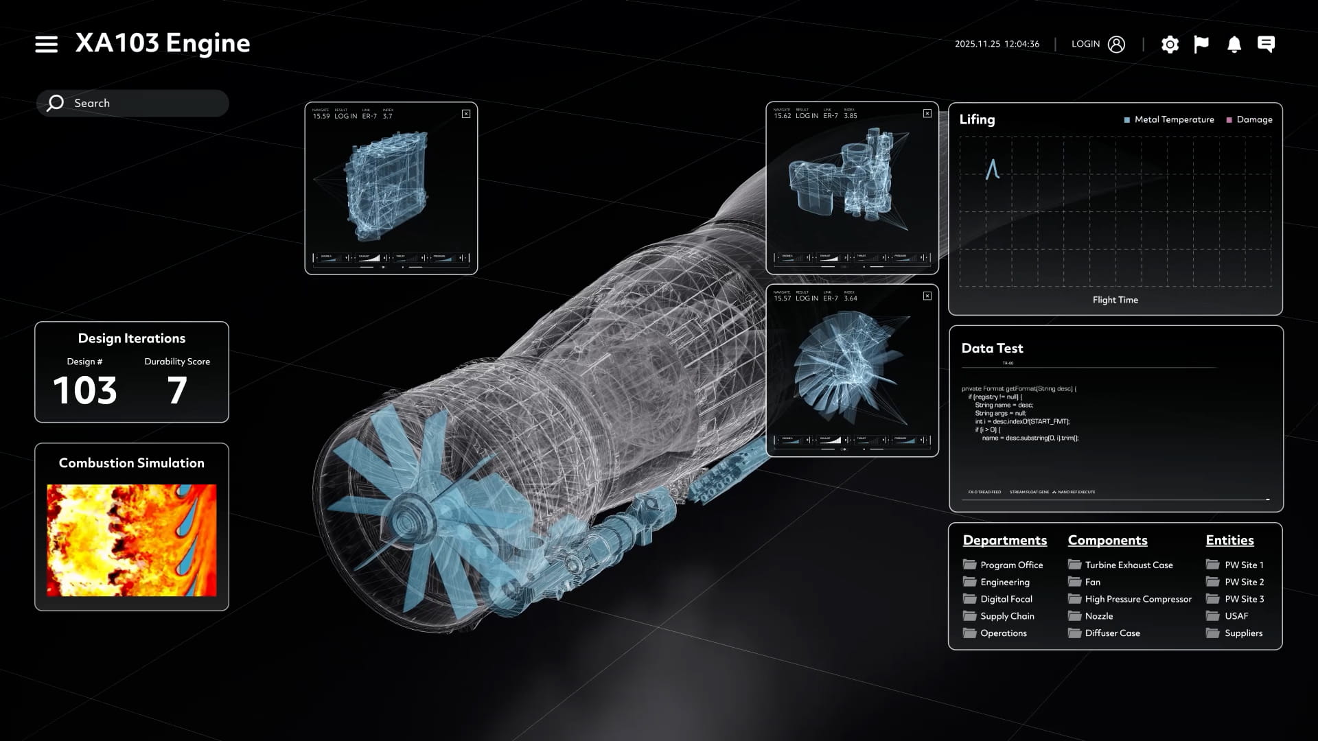 CGI screenshot of XA103 engine