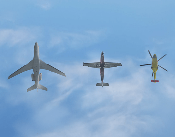 Three aircraft
