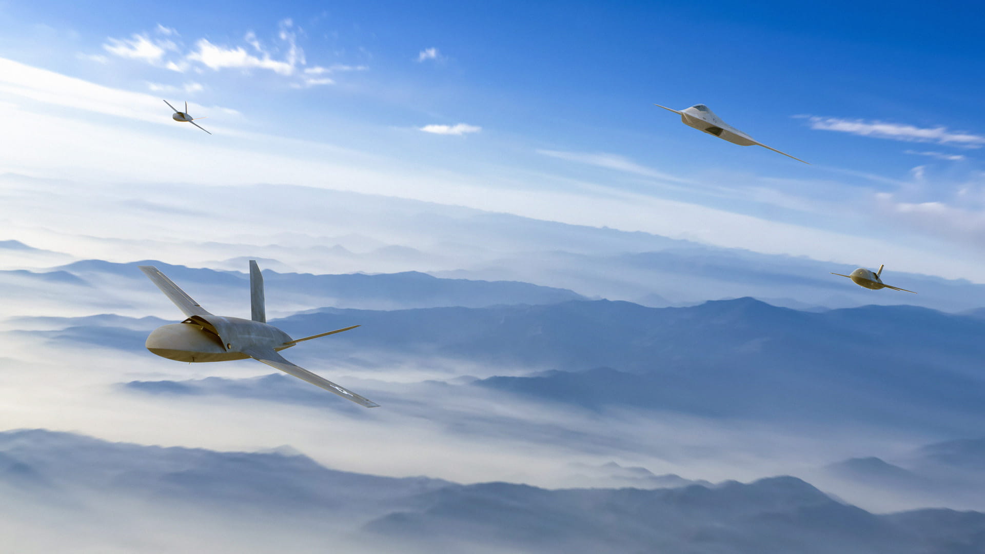 Collins multiple aircraft types in flight