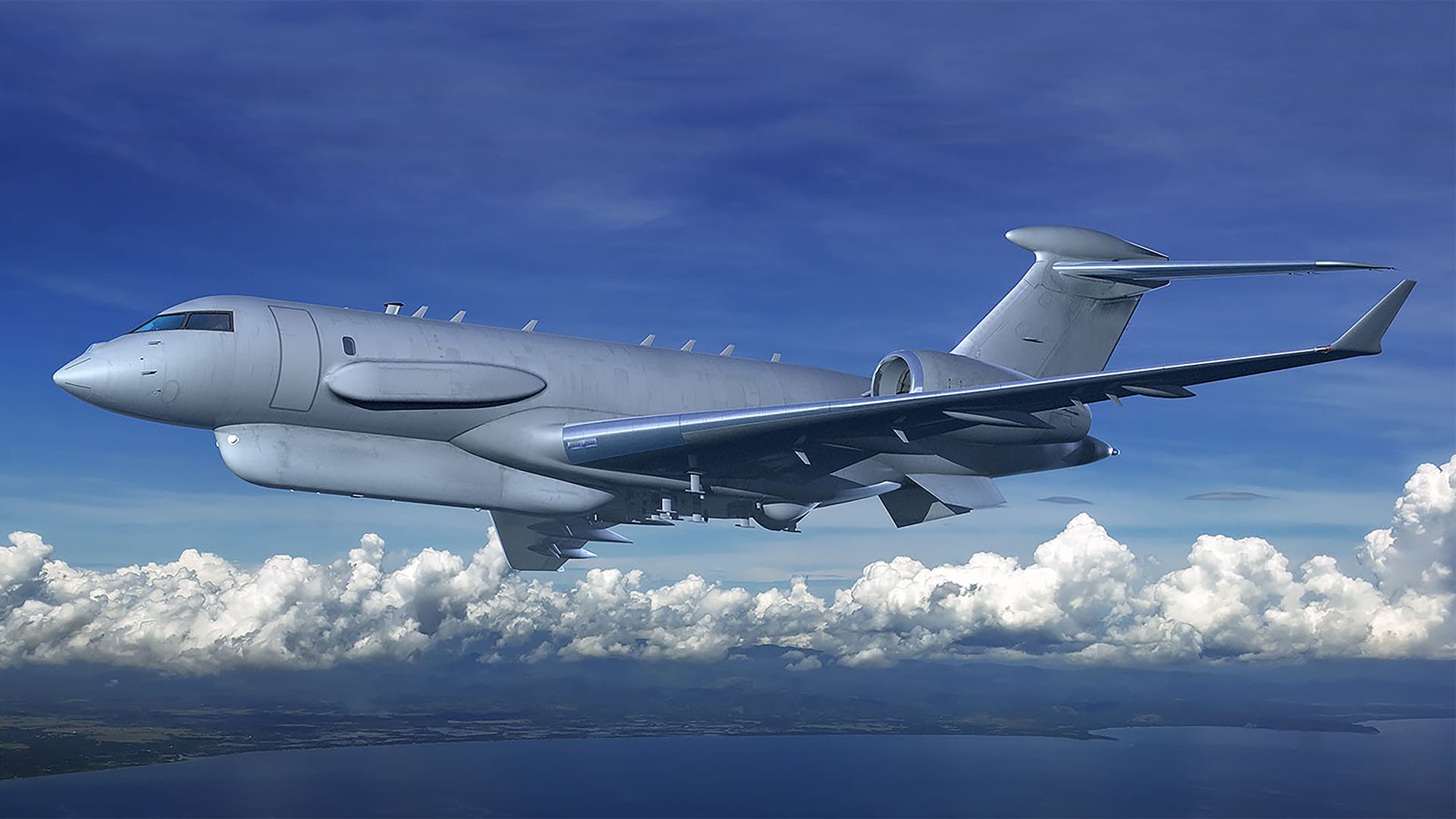 Plane in flight