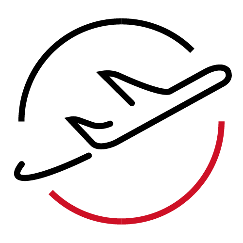 Icon of an airplane in flight