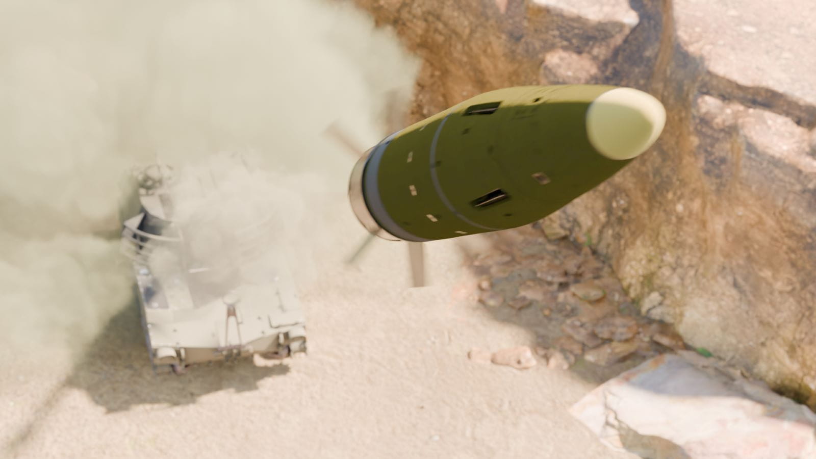 Howitzer-type gun firing an excalibur projectile