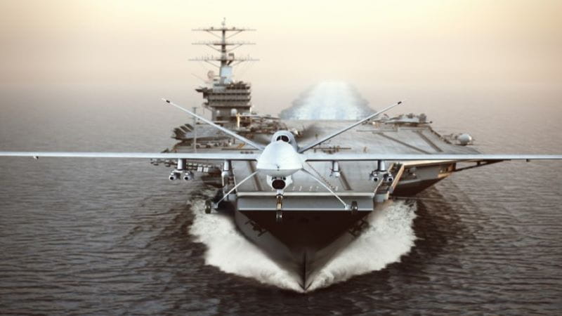 aircraft carrier drone launch