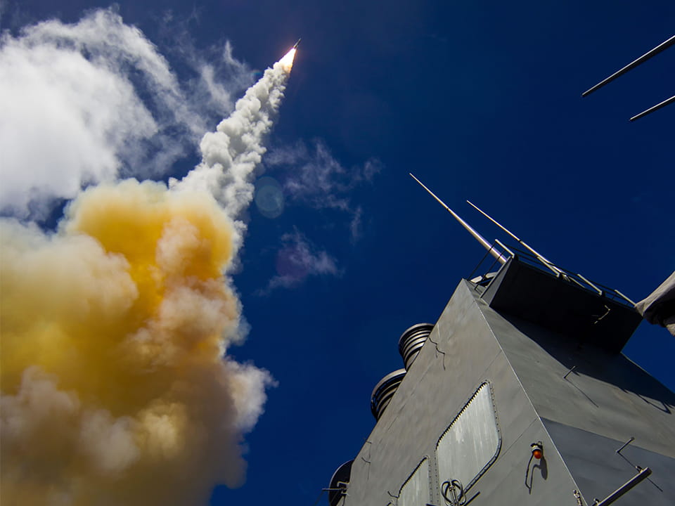 Launched from the USS John Paul Jones, an SM-6 missile demonstrated its ability to intercept ballistic missiles in their final seconds of flight during live fire tests. (Photo: Missile Defense Agency)