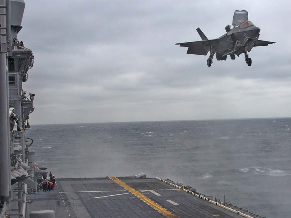 F-35B Lighting II performs deck landing