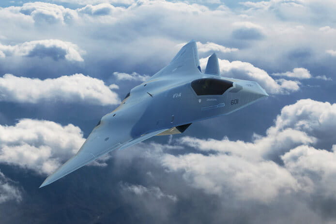 An artist’s concept of a sixth-generation fighter