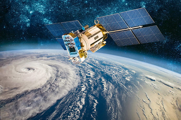 Satellite monitors hurricane