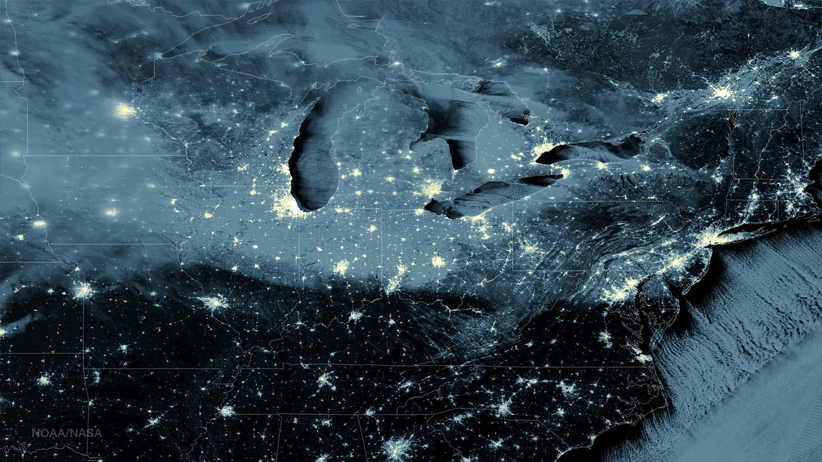 VIIRS’ Day/Night Band captures early morning snowfall across the eastern United States