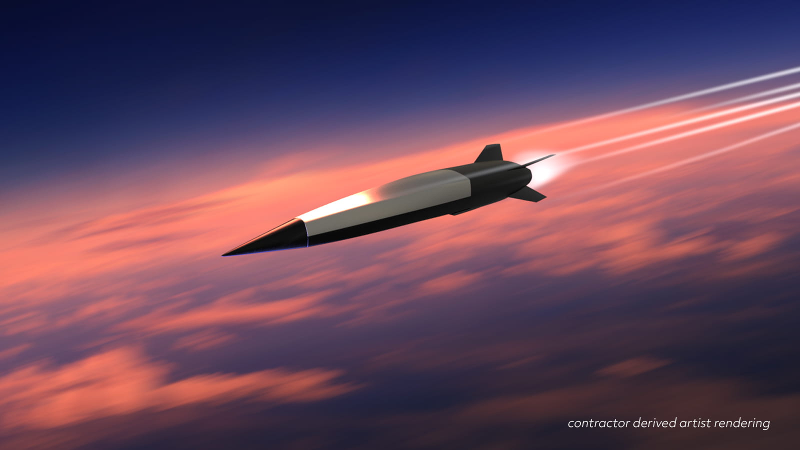 A contractor-derived rendering of the Hypersonic Attack Cruise Missile, or HACM.