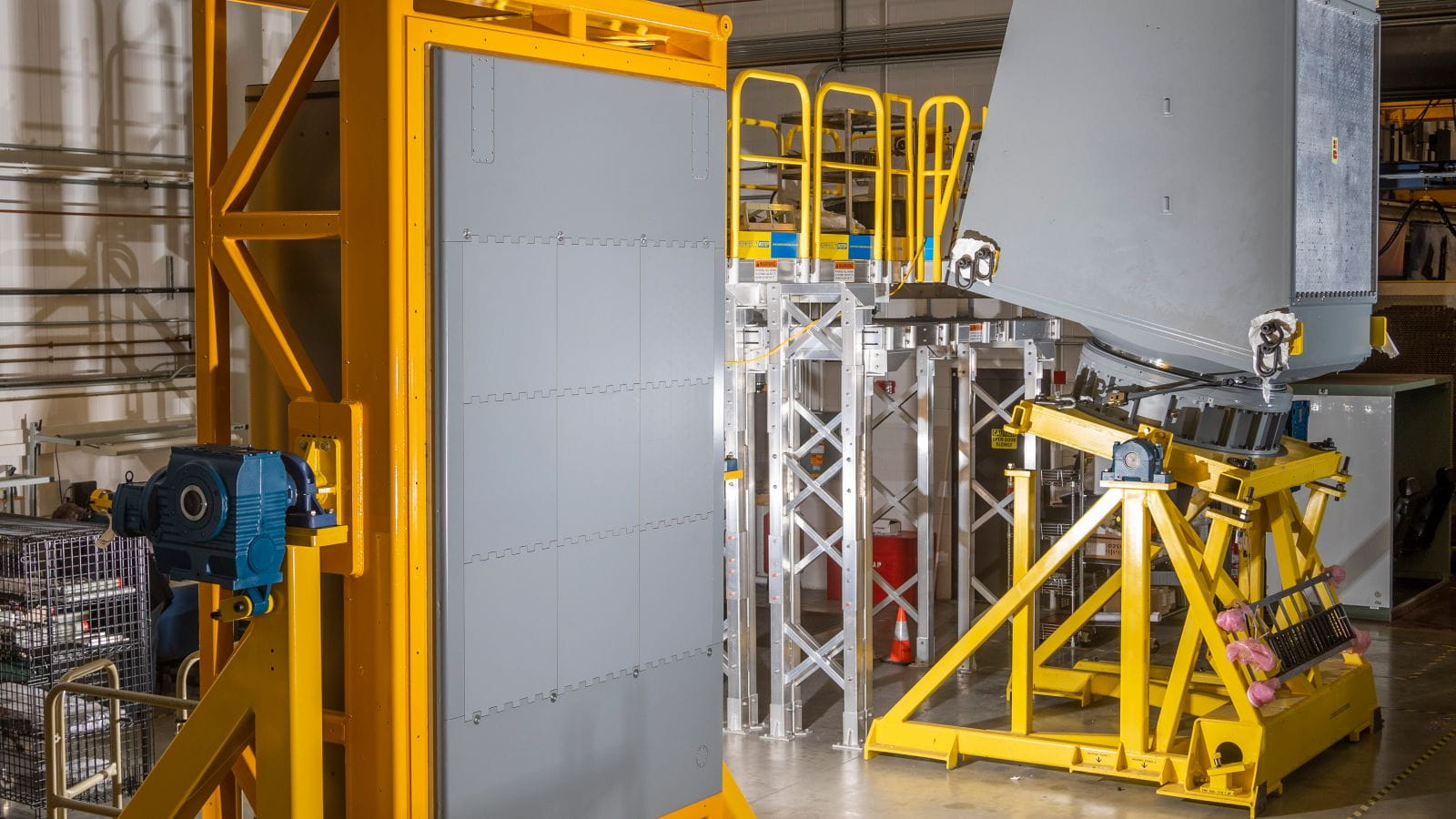 Two U.S. Navy's SPY-6 radars in production at Raytheon Missiles & Defense's Radar Development Facility.