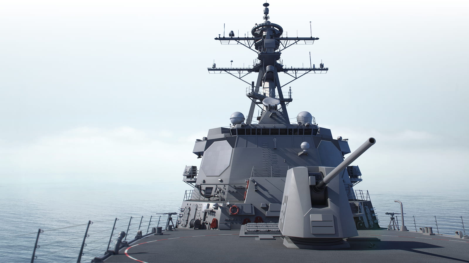 An artist's rending of the SPY-6 radar on a U.S. Navy ship.