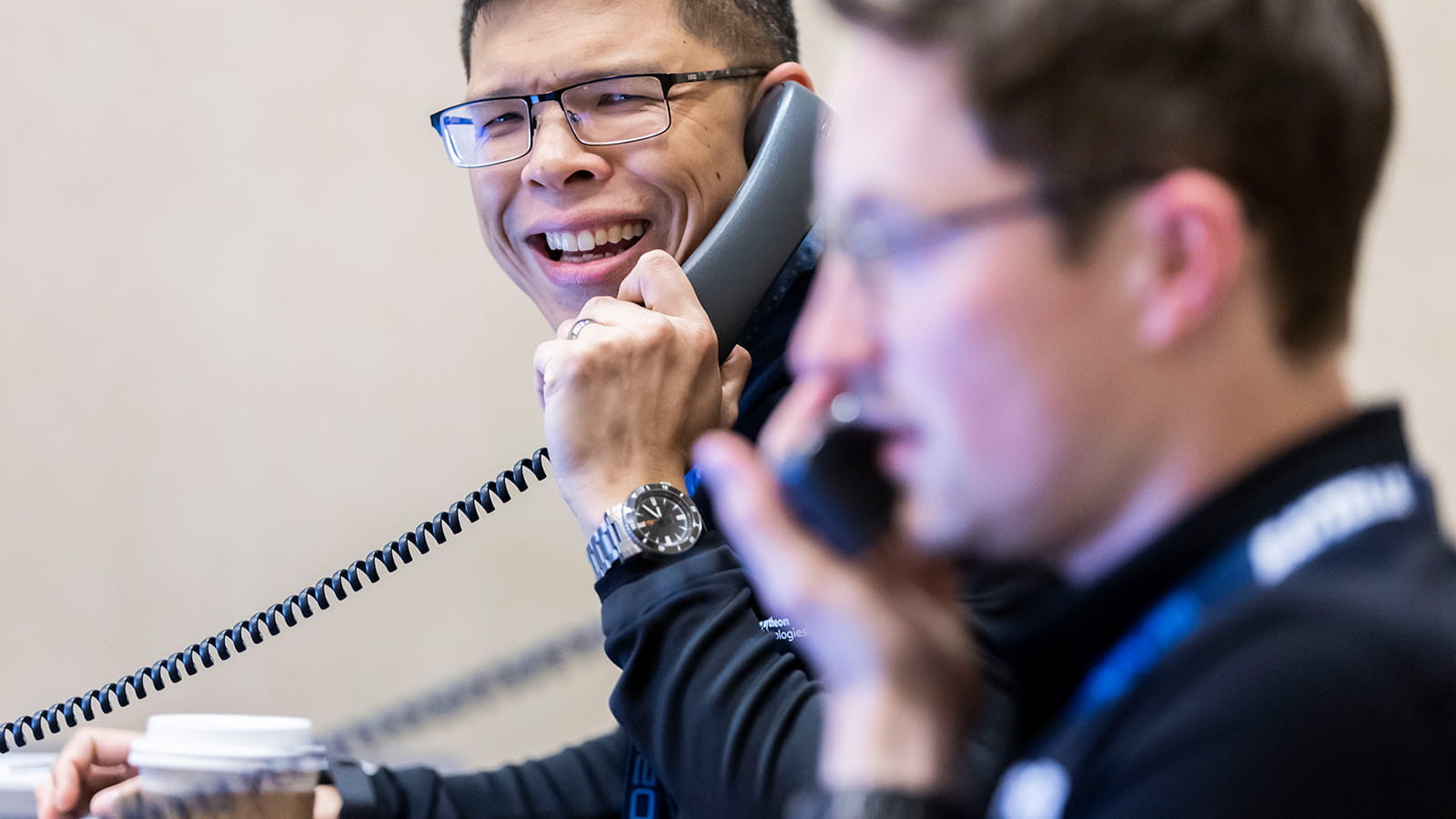 volunteer on phone