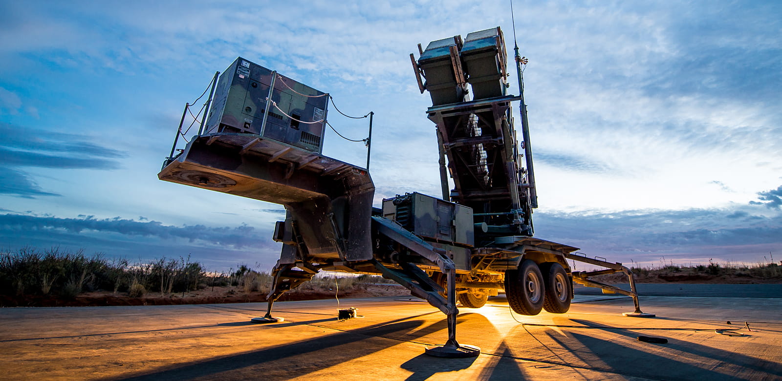 The Patriot air defense system (shown here), NASAMS air defense system and Early Warning Radar are integrated with the Qatar ADOC.