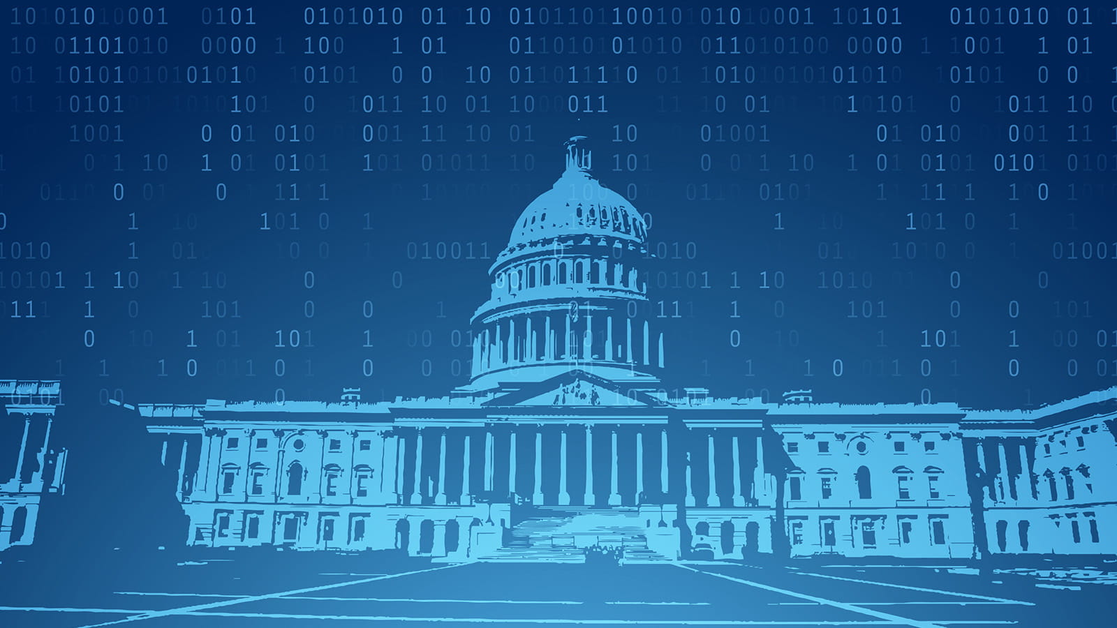 Binary overlay on US Capitol Building