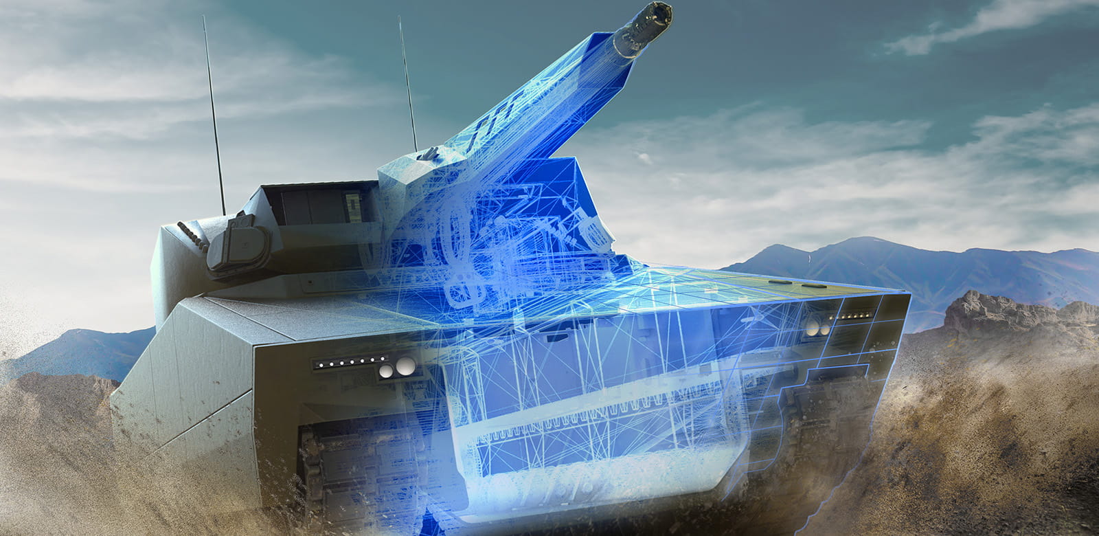 A digital rendering of the Lynx Infantry Fighting Vehicle