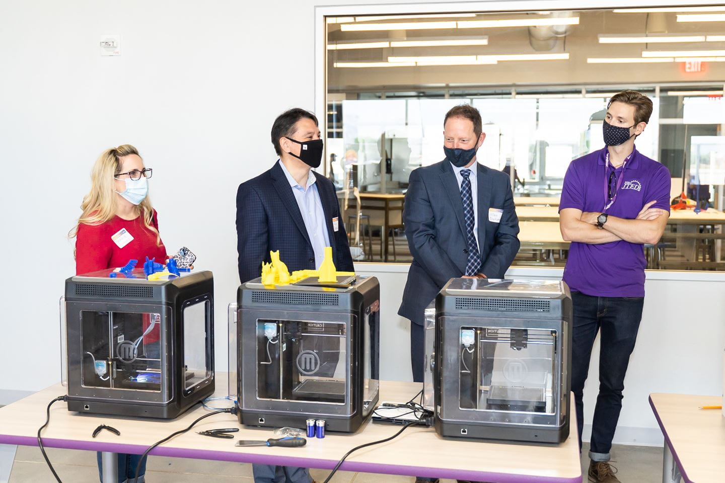 An instructor at JTED shows how the program’s 3D printers make engineering tools.