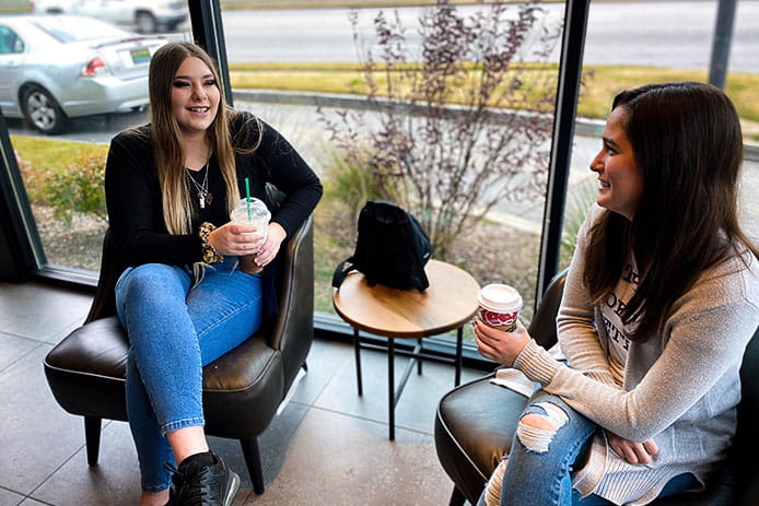 AUM Foundation mentor meeting with a high school student.