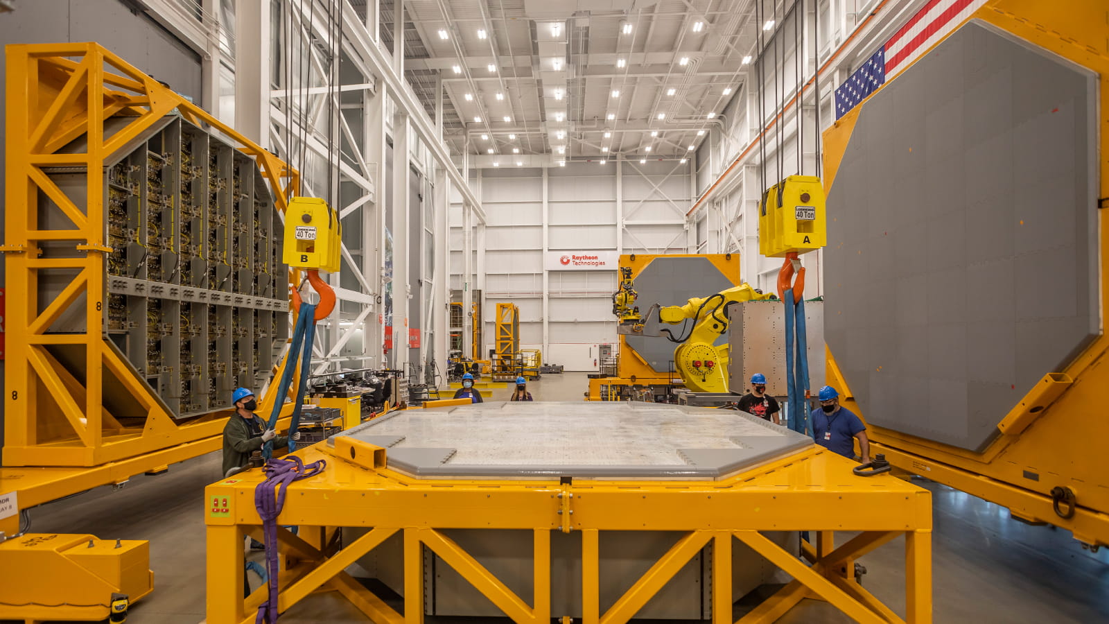 Raytheon Missiles & Defense builds the AN/SPY-6 (V)1, also called SPY-6, integrated air and missile defense radar for the U.S. Navy at its advanced Radar Development Facility in Andover, Massachusetts.