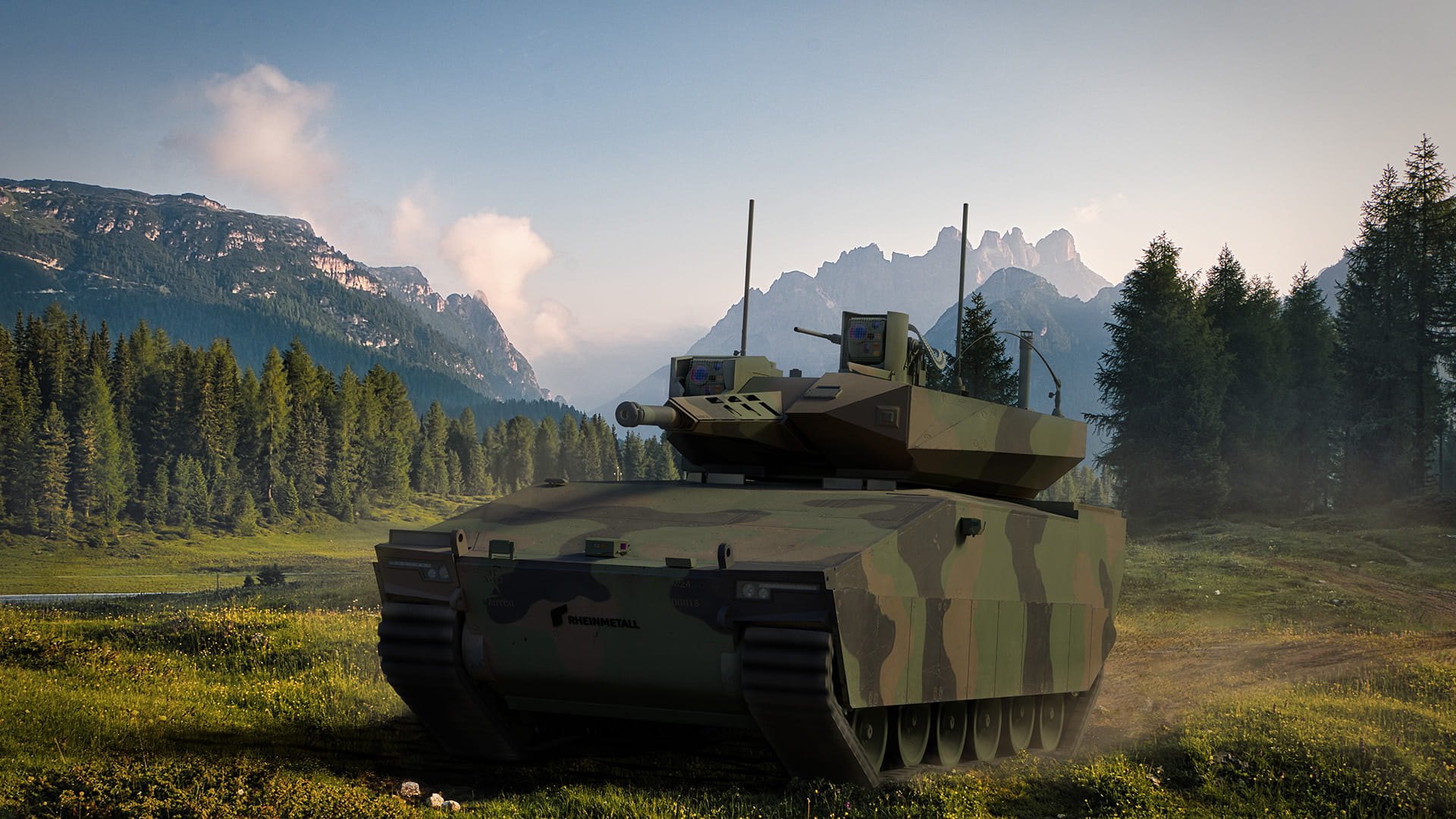 Rendering of a tank