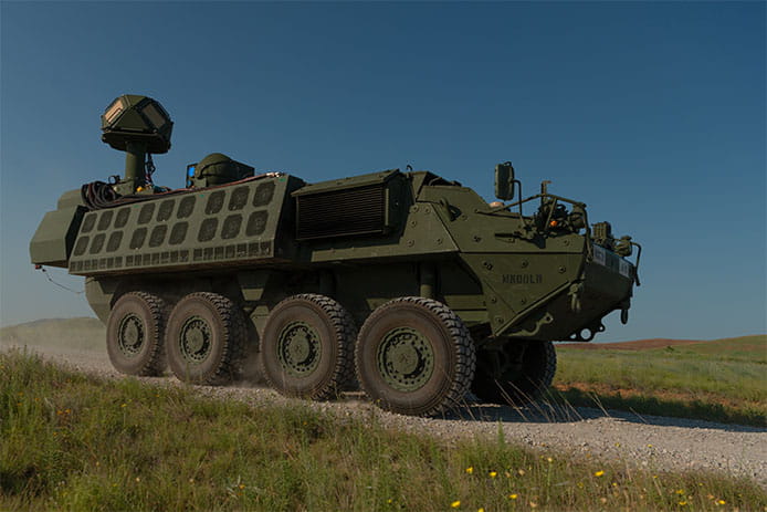 M-SHORAD on Stryker combat vehicle