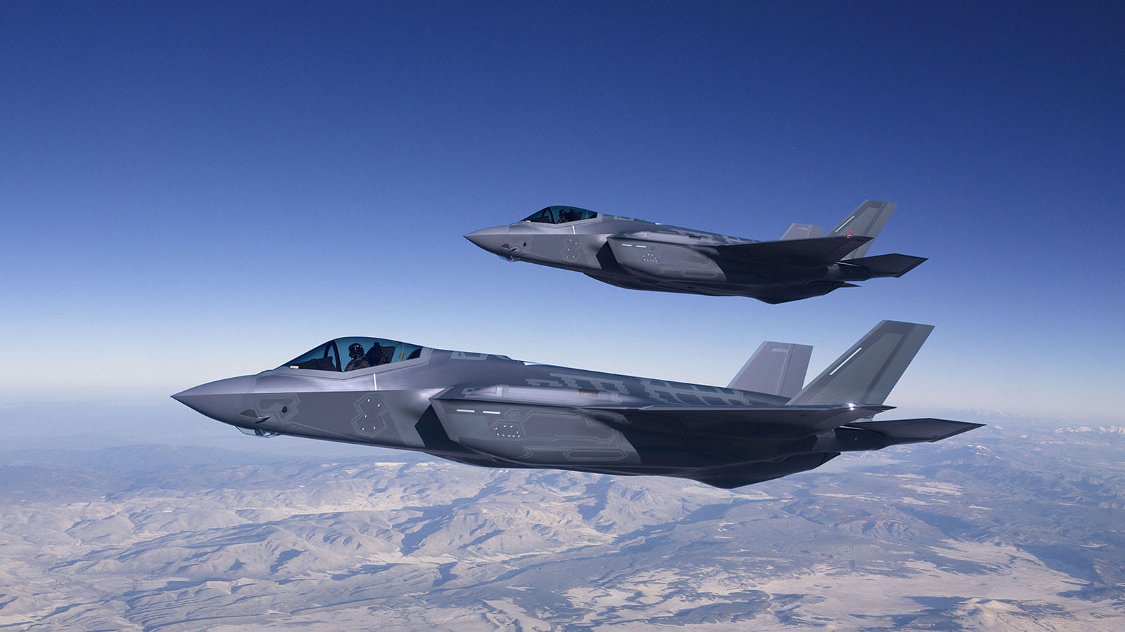 F-35 pair in flight
