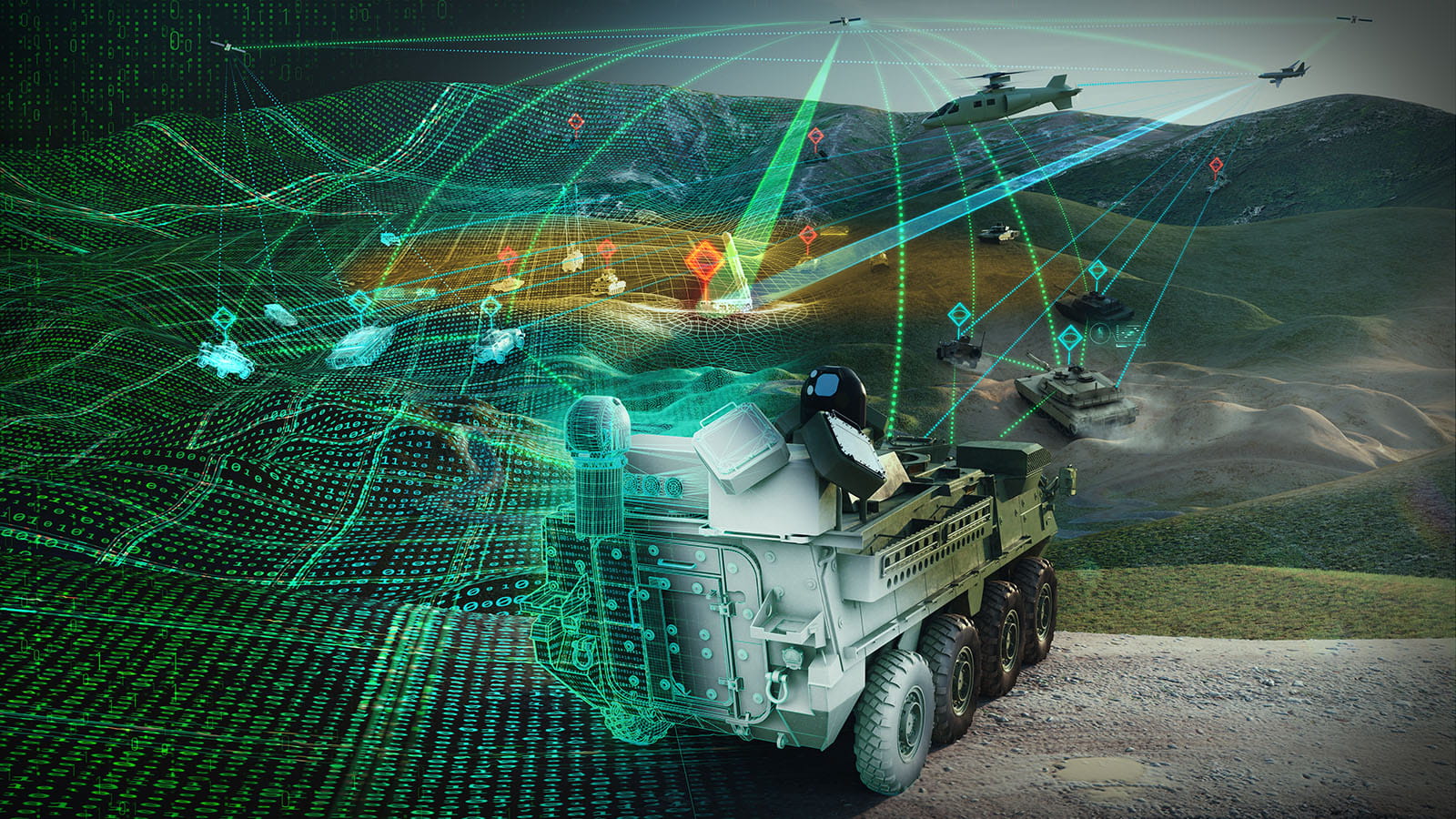 Digital Transformation, overlay on battlefield