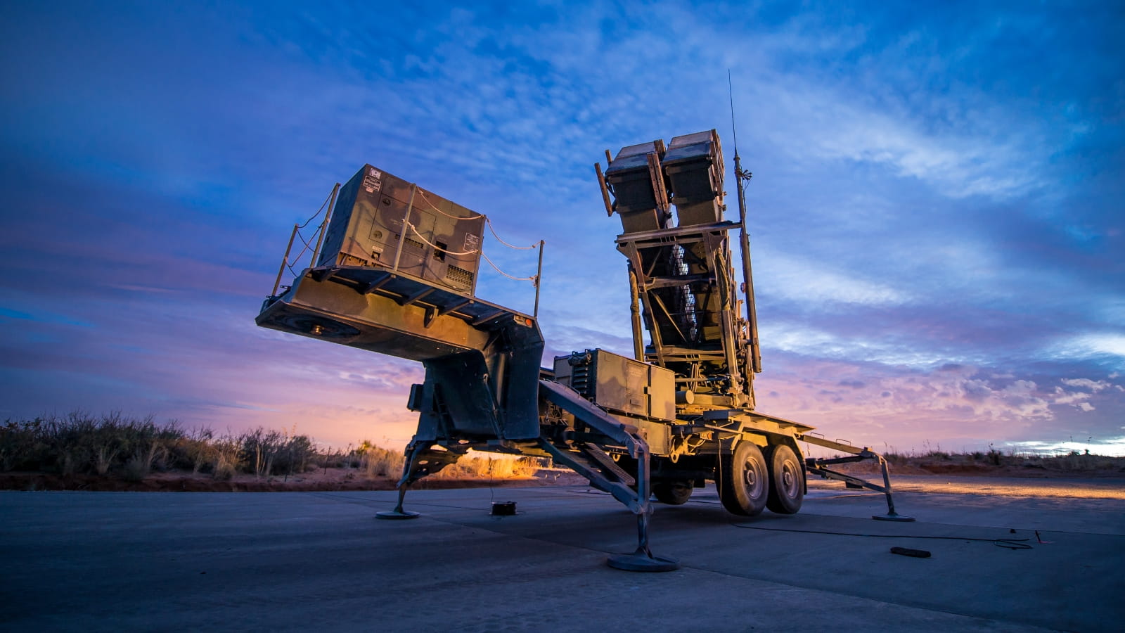 The Patriot missile launcher. 