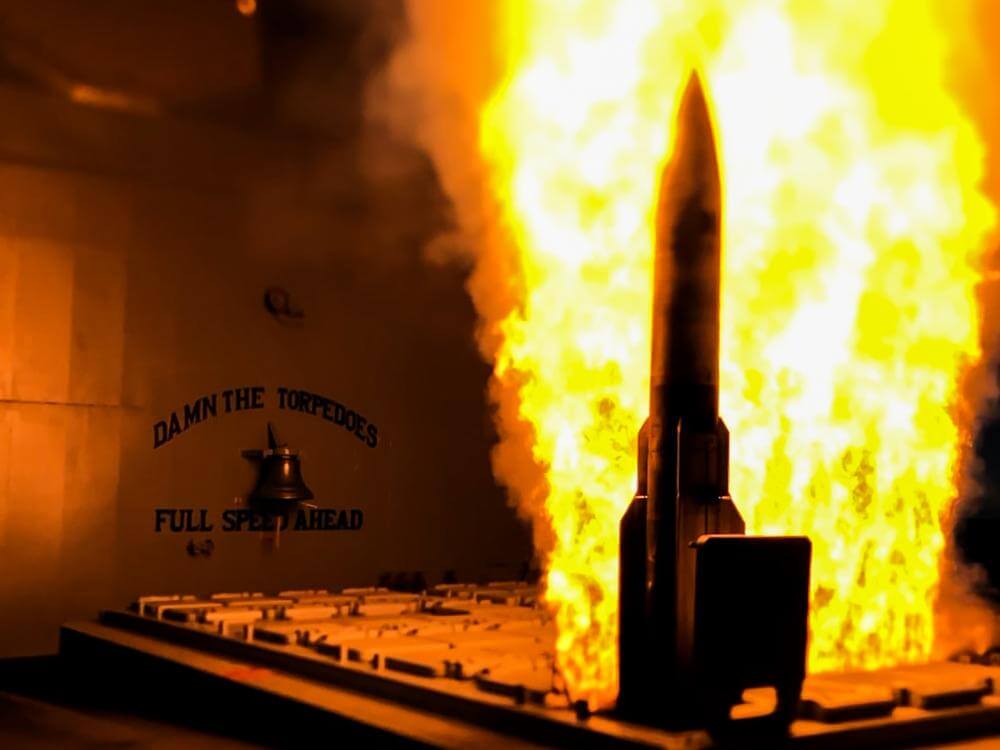 SM-2 missile destroys airborne target