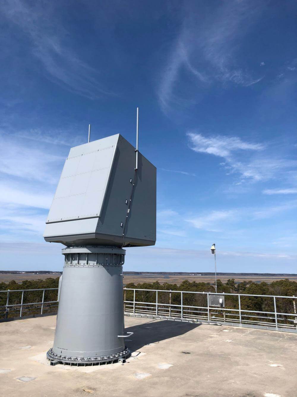 Spy-6 radar under test at Wallops Test Site in Virginia.