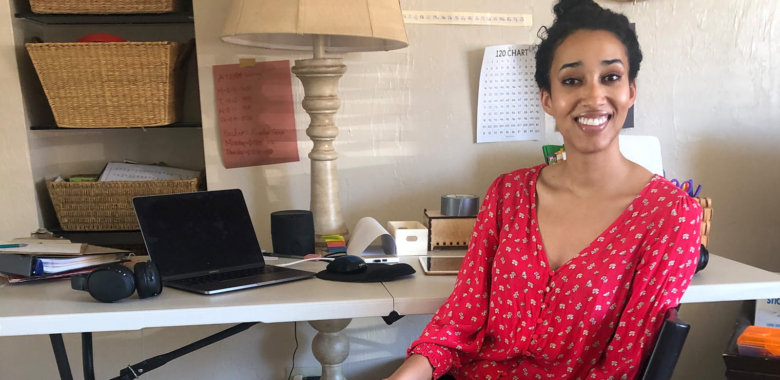 Oddisey Knox is a junior studying astronomy virtually at the University of Arizona in Tucson. She is a student in the Women Veterans in STEM program, a partnership between the school and Raytheon Missiles & Defense. (Photo: Oddisey Knox) 