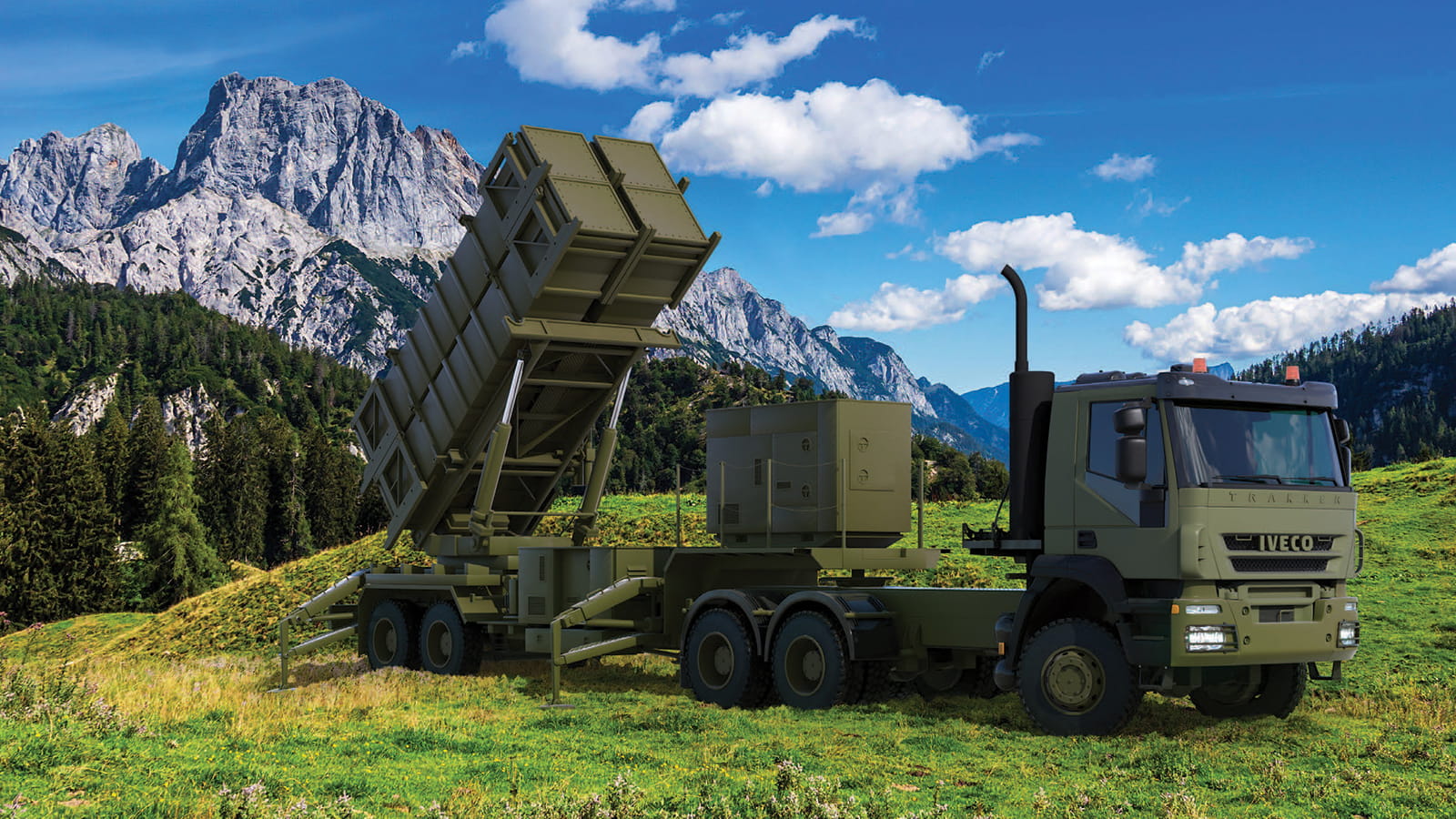 A rendering of the Patriot launcher in Switzerland.