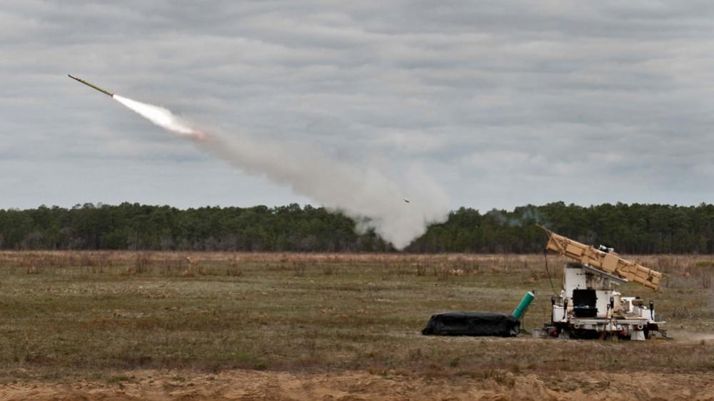 A Stinger missile is fired from the U.S. Army’s new multi-mission launcher tube at an Eglin Air Force Base range in Florida. (Photo: U.S. Army)