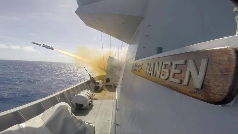 The Naval Strike Missile is deployed on two classes of Royal Norwegian Navy ships: Skjold-class missile corvettes and Fridtjof Nansen-class Aegis frigates. (Photo: Kongsberg)