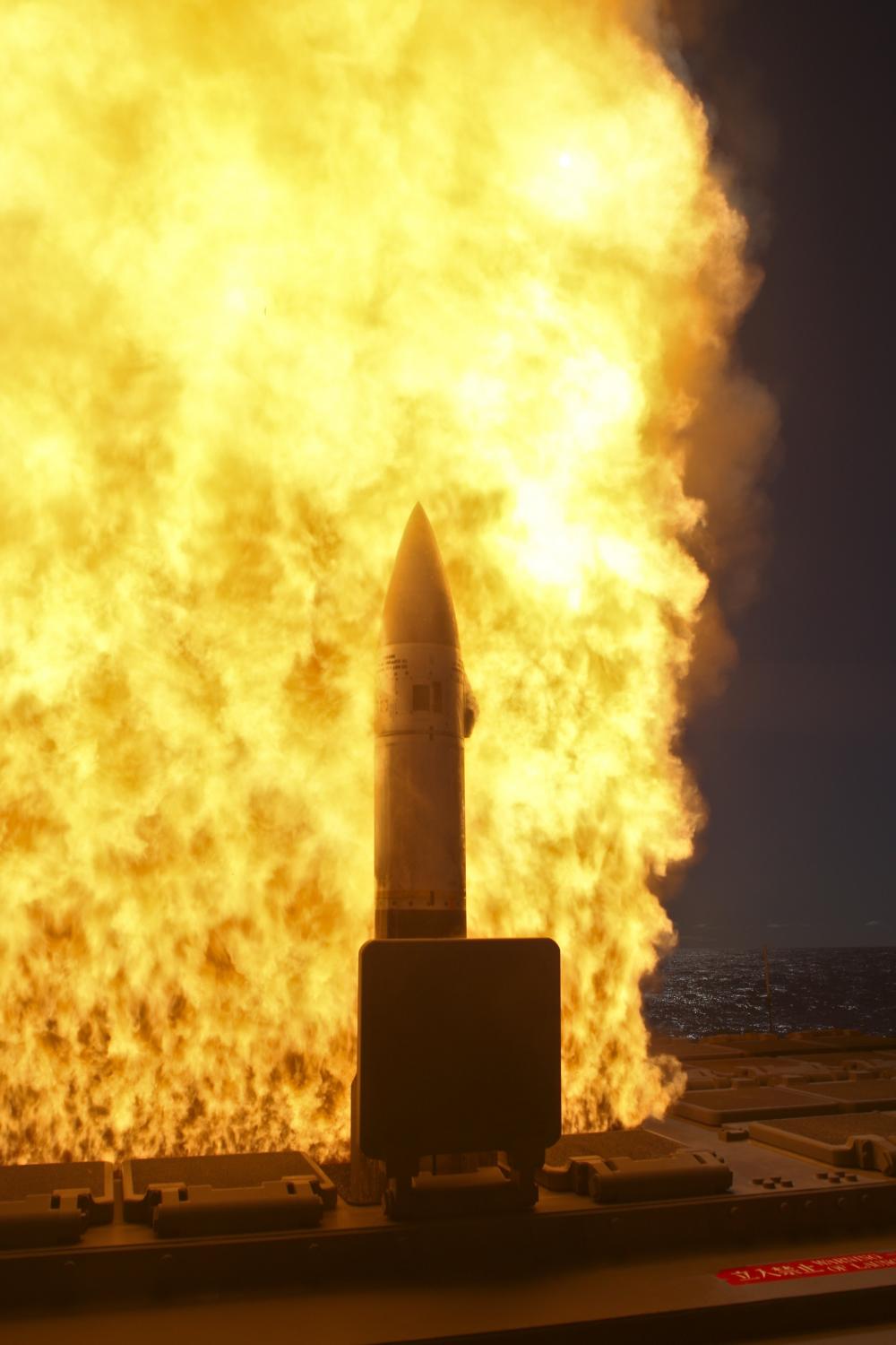 The SM-2 missile is primarily used by U.S. and allied navies for fleet air defense and ship self defense.