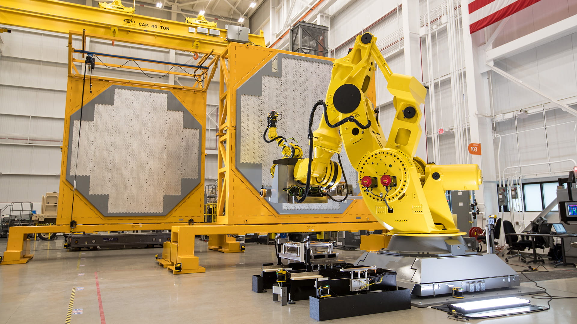 SPY-6 radar on assembly floor