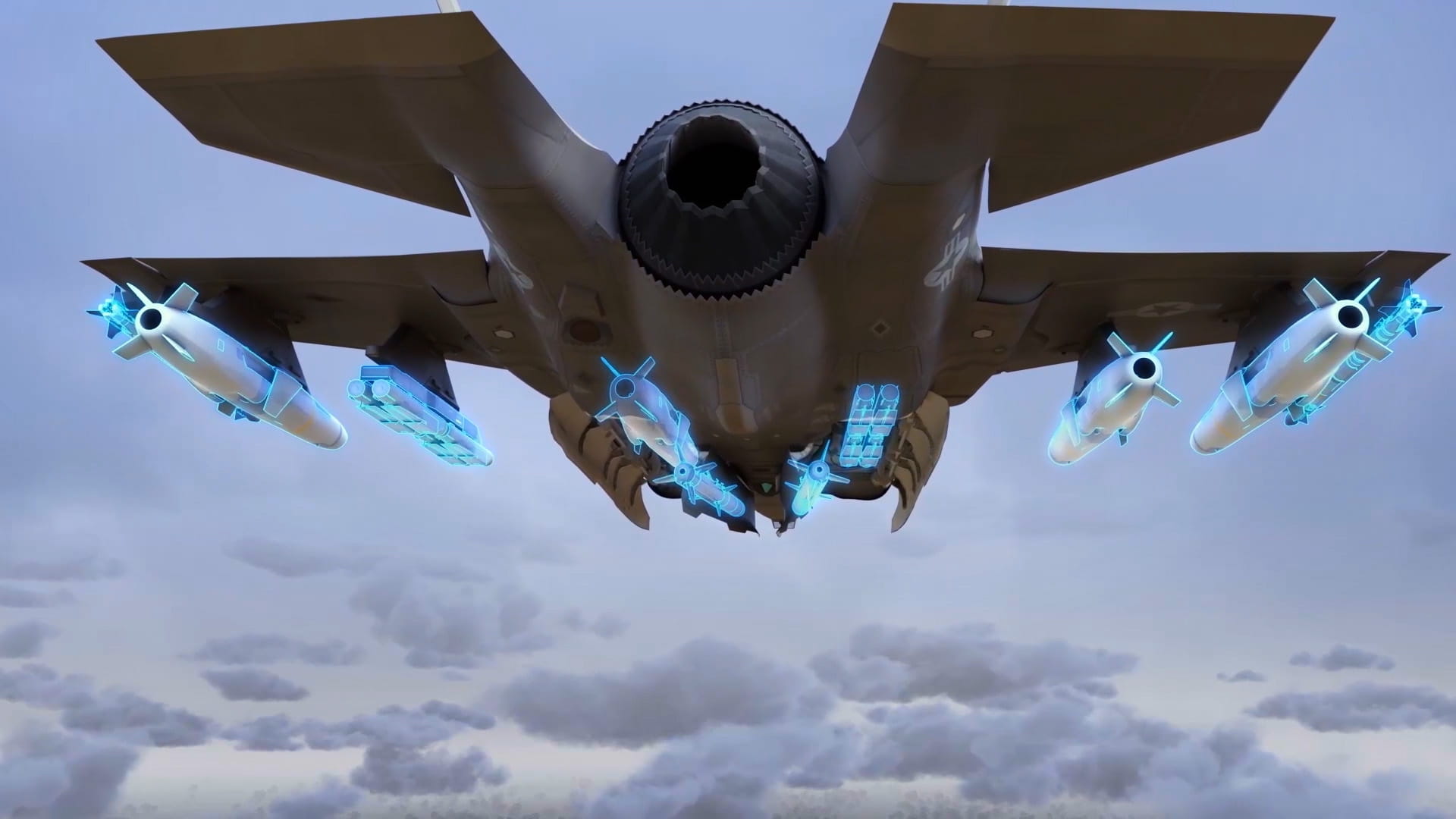 Highlighted payload under aircraft