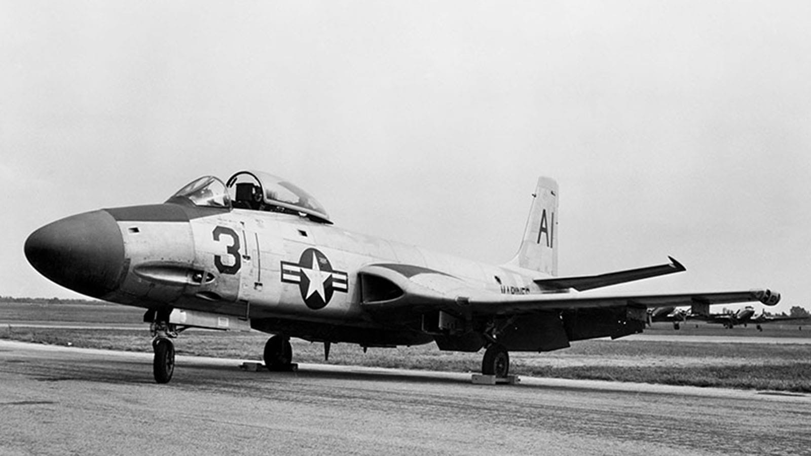 The U.S. Navy's F2H-4 Banshee equipped with the Hughes E-10 high-power Fire Control System. 