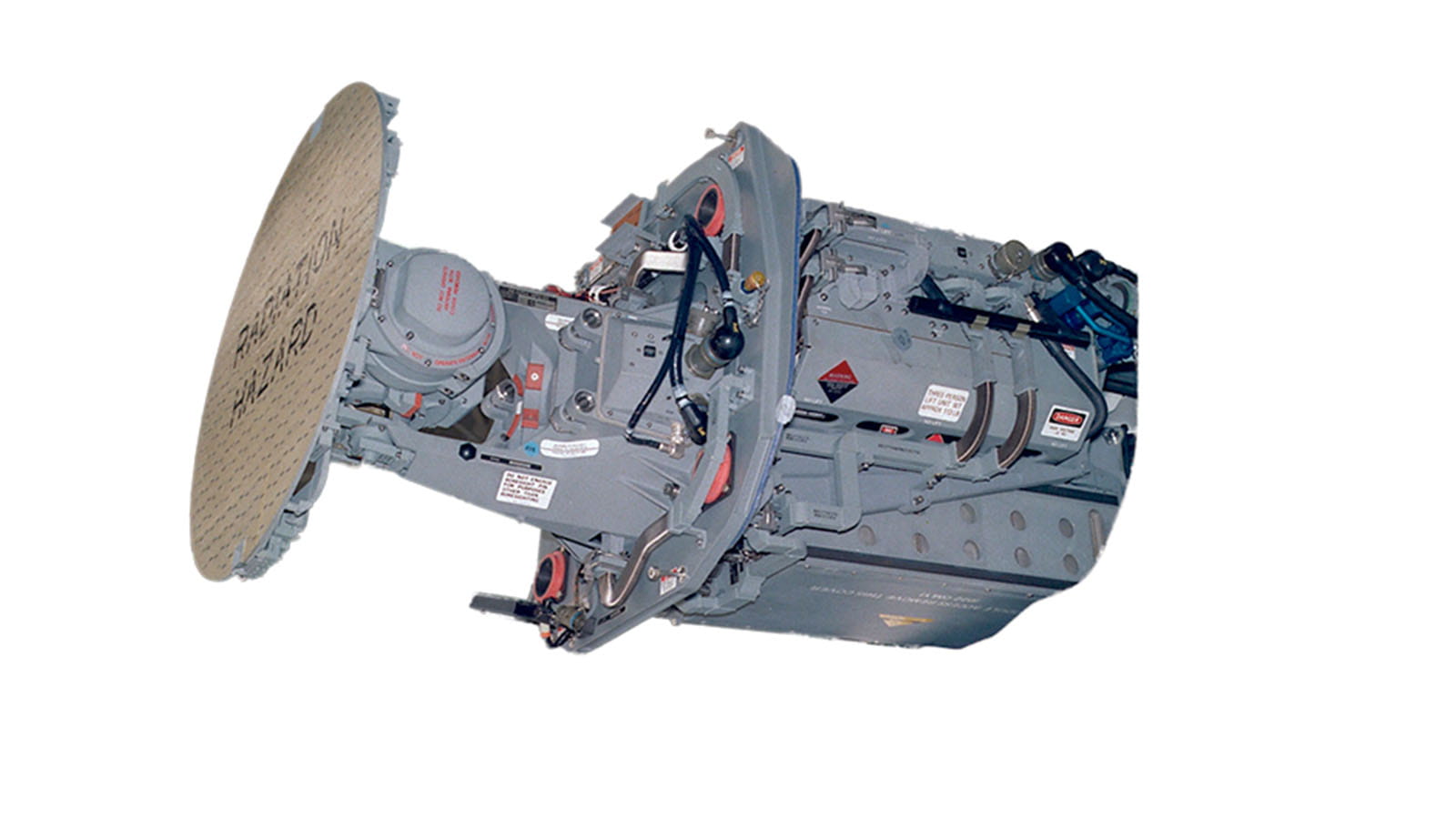 The APG-65 radar adapted to fit the U.S. Marine Corps AV-8B Harrier II.