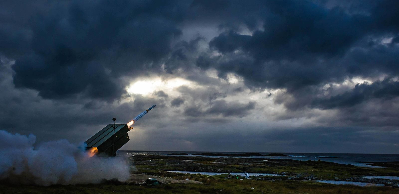 Norway fired an AMRAAM-Extended Range missile from a NASAMS high mobility launcher during an international flight test. The missile, originally developed for the U.S. military, is now sold to dozens of foreign military allies.