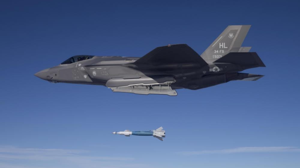 The U.S. Air Force drops a Paveway laser-guided bomb from an F-35A at the Utah Test and Training Range. (Photo: U.S. Air Force)