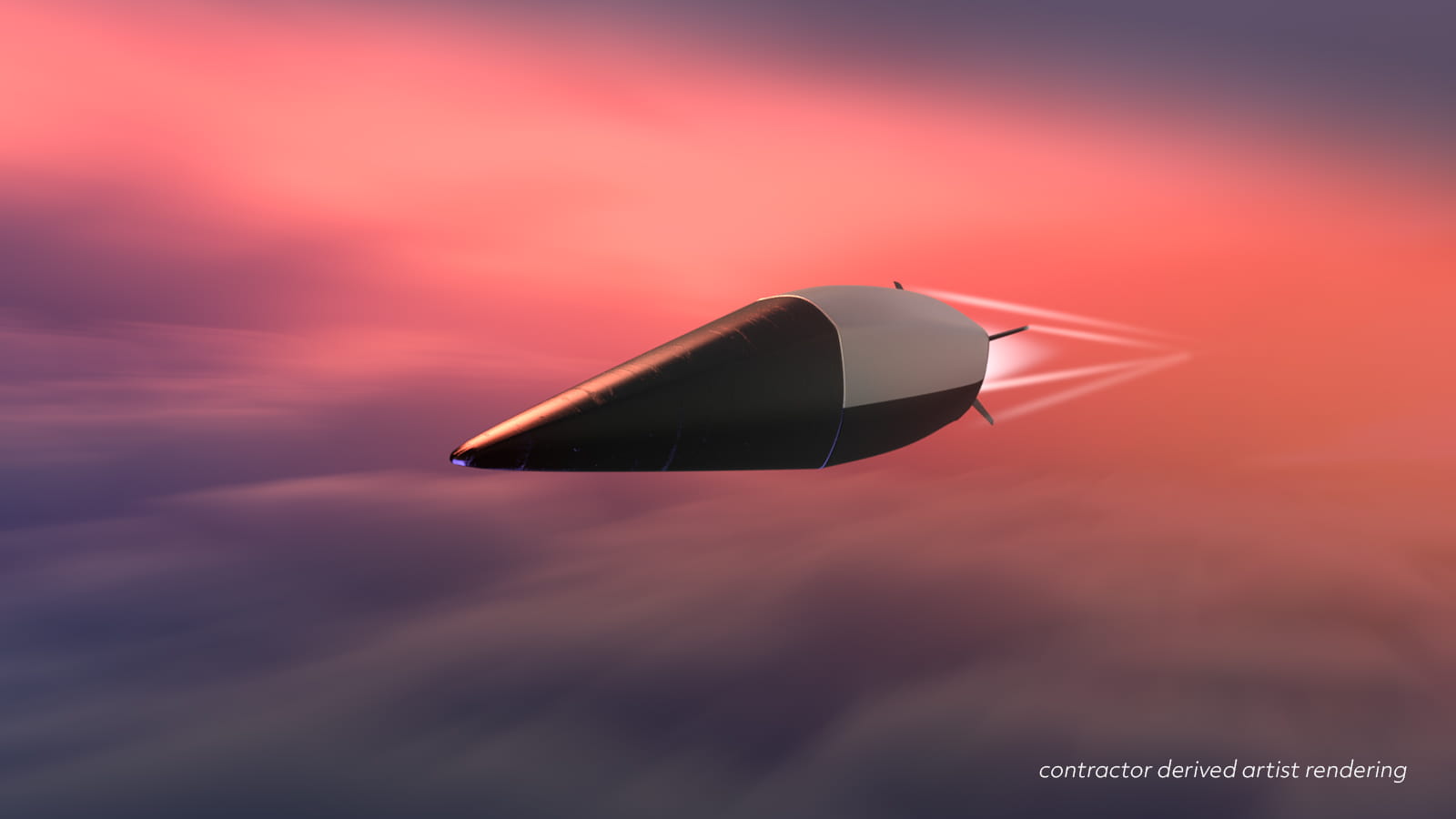 A contractor-derived rendering of the Hypersonic Attack Cruise Missile, or HACM.