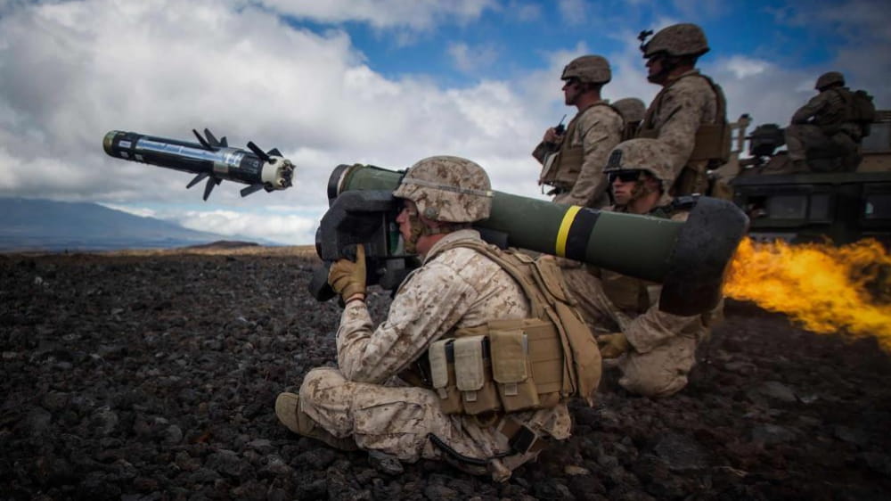 A U.S. Marine fires a Javelin at a simulated enemy tank at Pohakuloa Training Area in Hawaii. (Photo: U.S. Marine Corps)