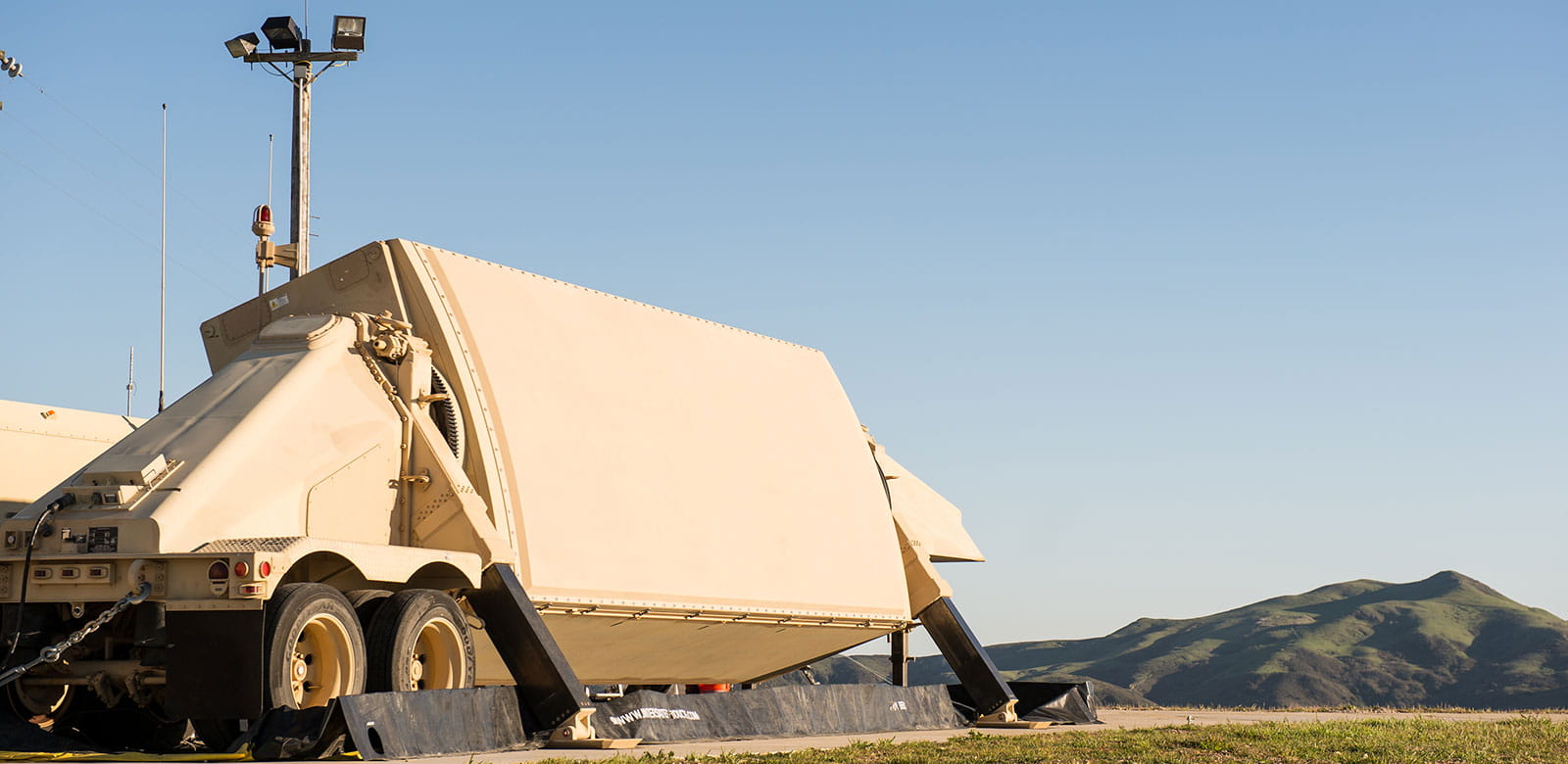 Radar on the back of a truck