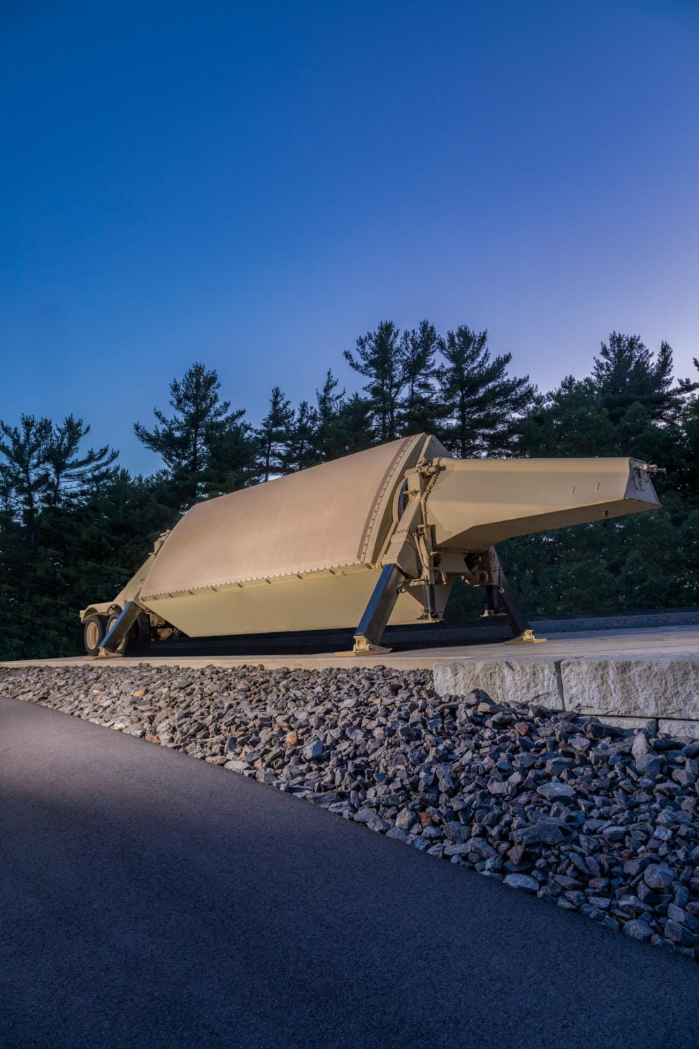 The AN/TPY-2 is a missile-defense radar that can detect, classify and track ballistic missiles. It operates in the X band of the electromagnetic spectrum, which enables it to see targets more clearly, and it has two modes – one to detect ballistic missiles as they rise, and another that can guide interceptors toward a descending warhead.