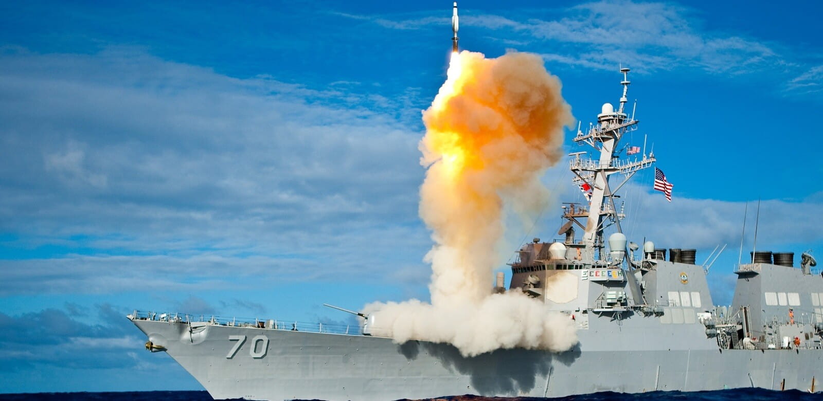 Aegis is an integrated missile guidance system used on U.S. Navy and allied ships to protect the battle group. 