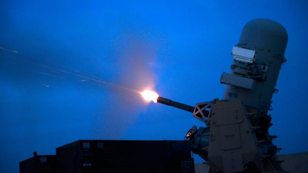 The land-based Phalanx weapon system is a revolutionary approach to countering insurgent activities by intercepting rockets, artillery and mortar rounds in the air before impact. (Photo: U.S. Air Force)