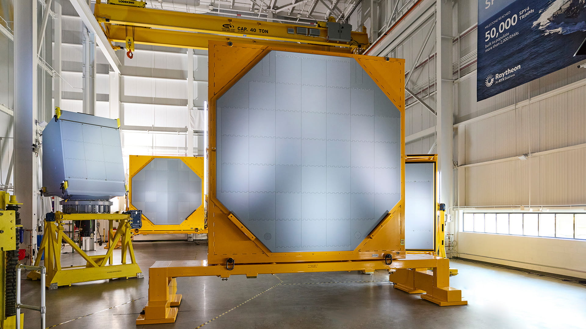 radar array at manufacturing facility