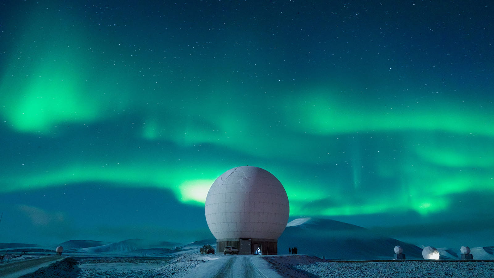 Aurora at Kongsberg Satellite Services plateau